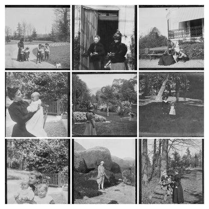 Bailly, France, château, photos plaque de verre, lot de 10 négatifs 6x9 cm