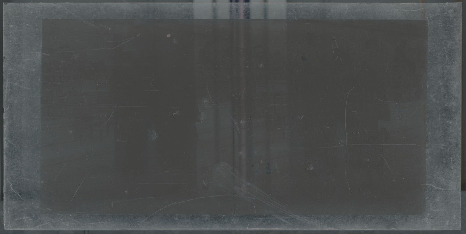 Hippodrome de Longchamp, Paris, plaque verre stéréoscopique, positif 8,5x17 cm