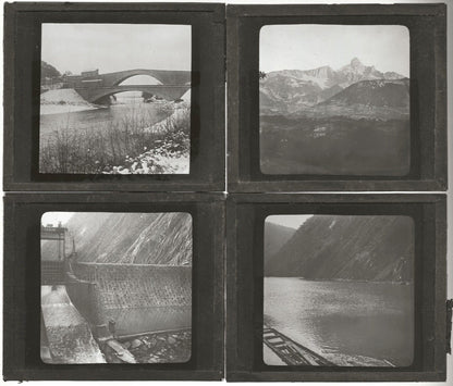 Grenoble, montagne, photos anciennes plaques de verre, lot 10 positifs 8,5x10 cm