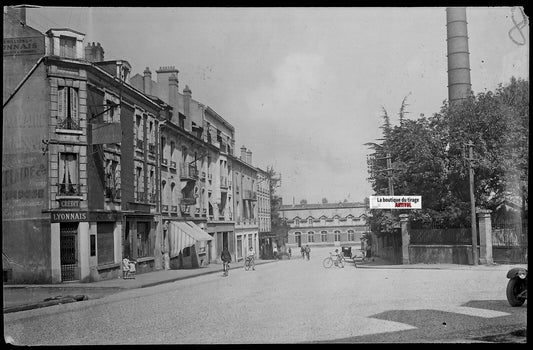 Plaque verre photo, négatif noir & blanc 9x14 cm, Jarny, Meurthe-et-Moselle