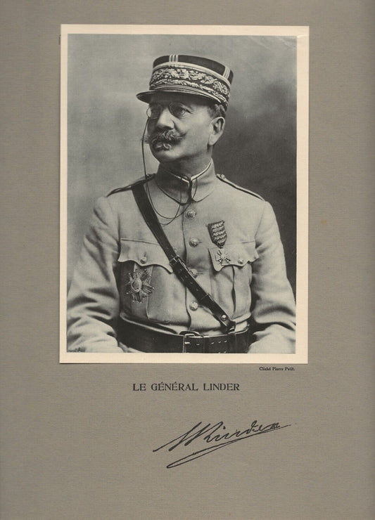 Photo ancienne, portrait militaire général Linder, cliché Pierre Petit, France