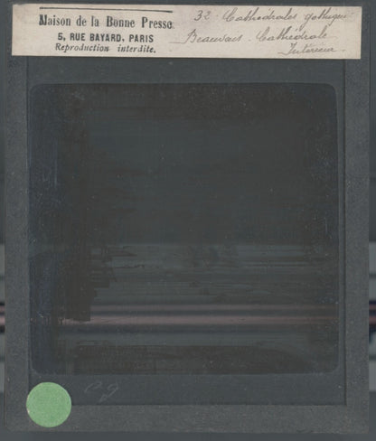 Cathédrale Saint-Pierre Beauvais, photo plaque verre, positif 8,5x10 cm