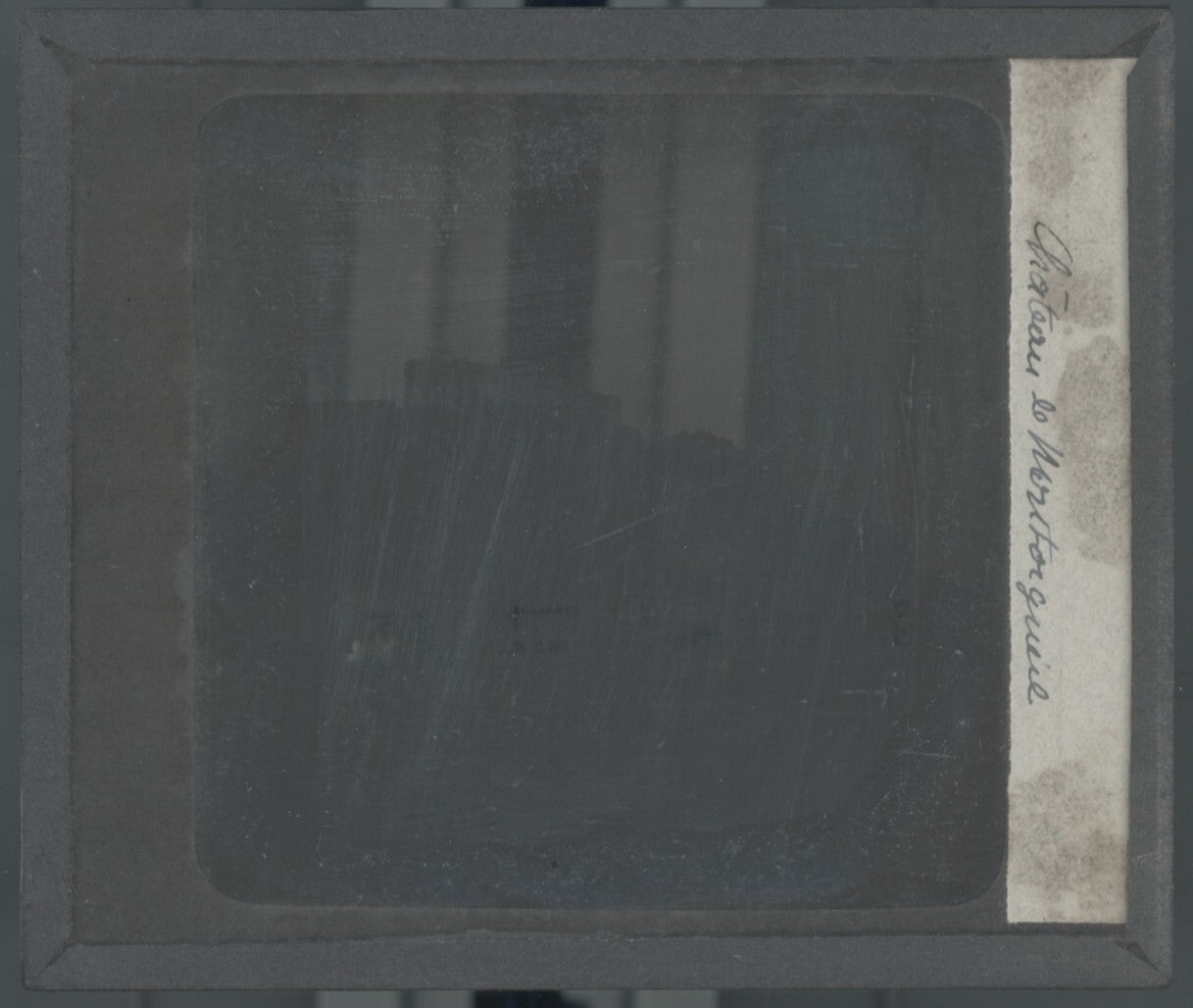 Chateau Mont Orgueil, Jersey, photo plaque de verre, positif 8,5x10 cm