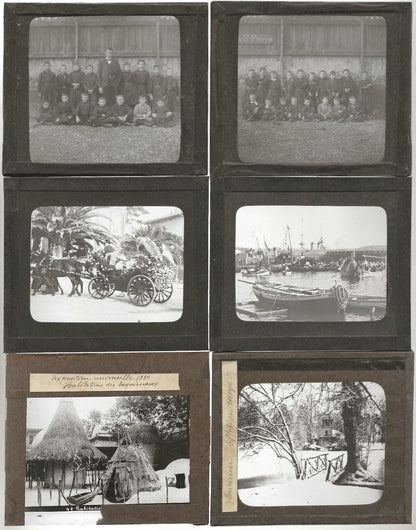 Paris Voyage, photos anciennes plaques de verre, lot 10 positifs 8,5x10 cm