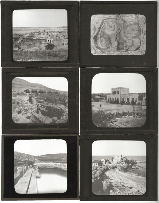 Jérusalem, Palestine, voyage, photos plaques de verre, lot 10 positifs 8,5x10 cm