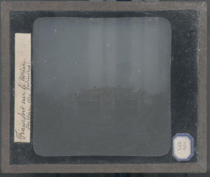 Jardin des plantes, Francfort, Allemagne, photo plaque verre, positif 8,5x10 cm