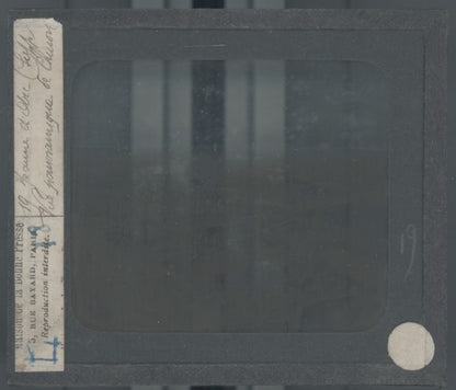 Vue panoramique de Chinon, photo plaque verre, noir & blanc, positif 8,5x10 cm