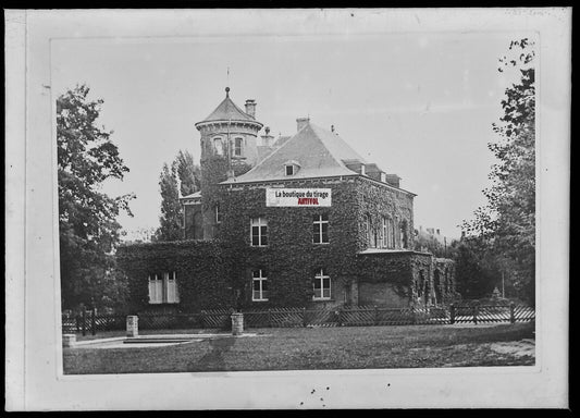 Plaque verre photo ancienne négatif noir et blanc 13x18 cm ESCH-SUR-ALZETTE