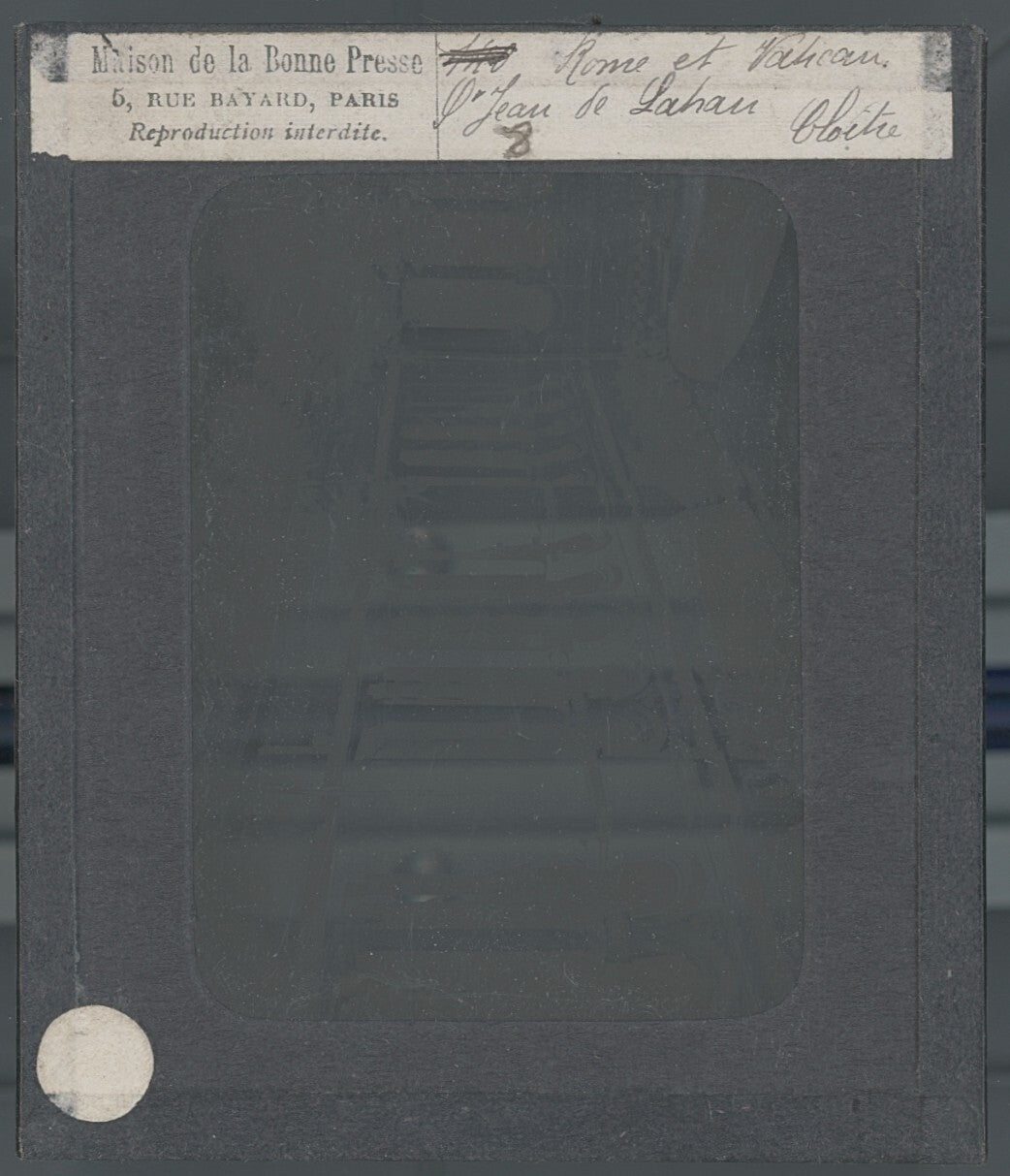 Basilique Saint-Jean-de-Latran, Rome, photo plaque verre, positif 8,5x10 cm