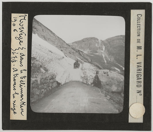 Comté de Telemark, Norvège, photo ancienne plaque de verre, positif 8,5x10 cm