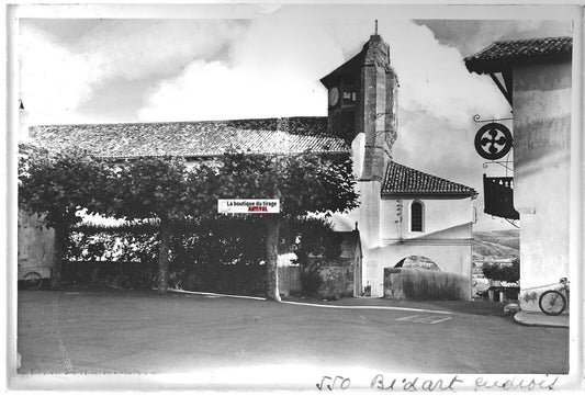 Bidart, Pyrénées-Atlantiques, Plaque verre photo, positif noir & blanc 10x15 cm