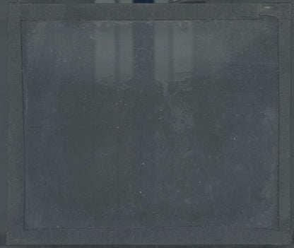 Randonnée, montagne village, photo plaque verre, noir & blanc, positif 8,5x10 cm