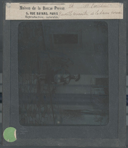 Tarcisius de Rome, Italie, dessin, photo plaque de verre, positif 8,5x10 cm