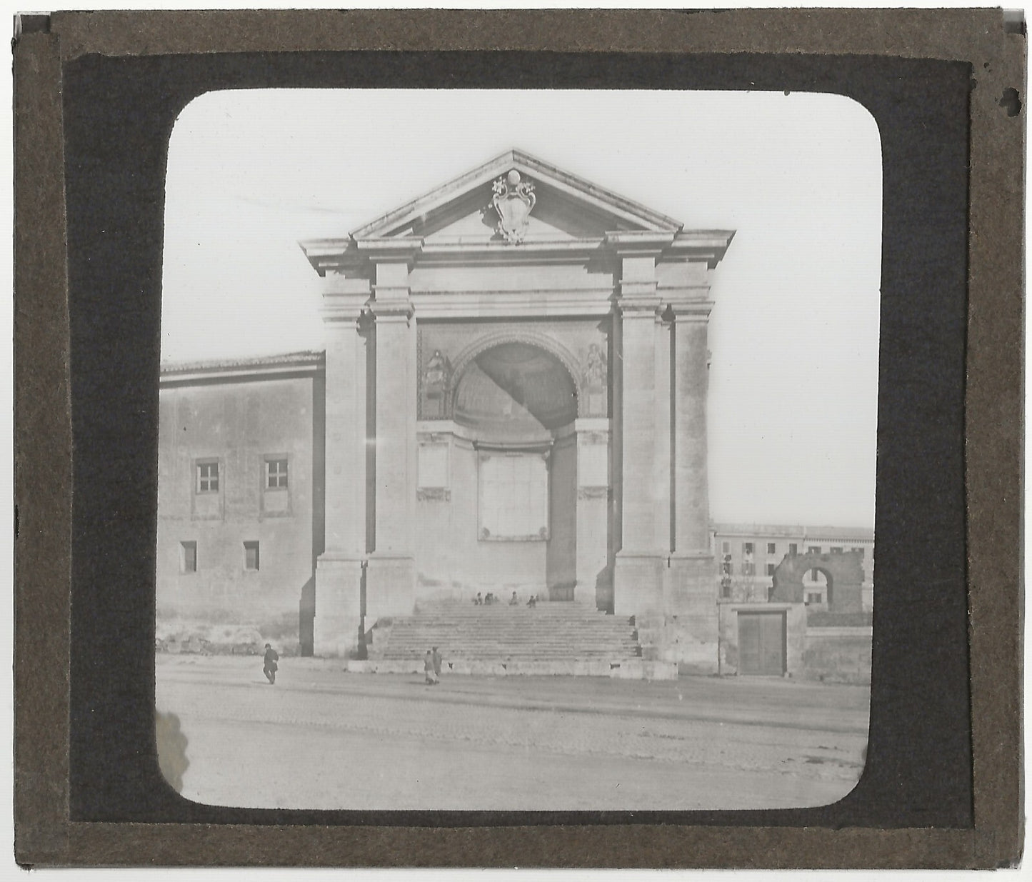 Scala Santa, Rome, Italie, photo ancienne plaque de verre, positif 8,5x10 cm