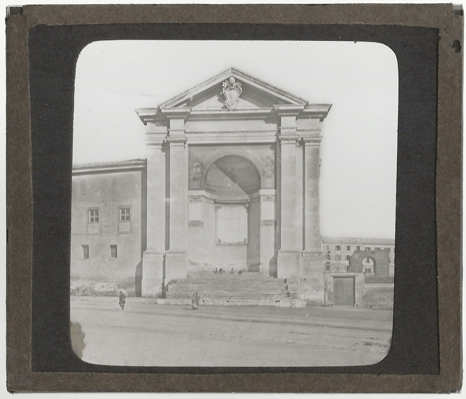 Scala Santa, Rome, Italie, photo ancienne plaque de verre, positif 8,5x10 cm