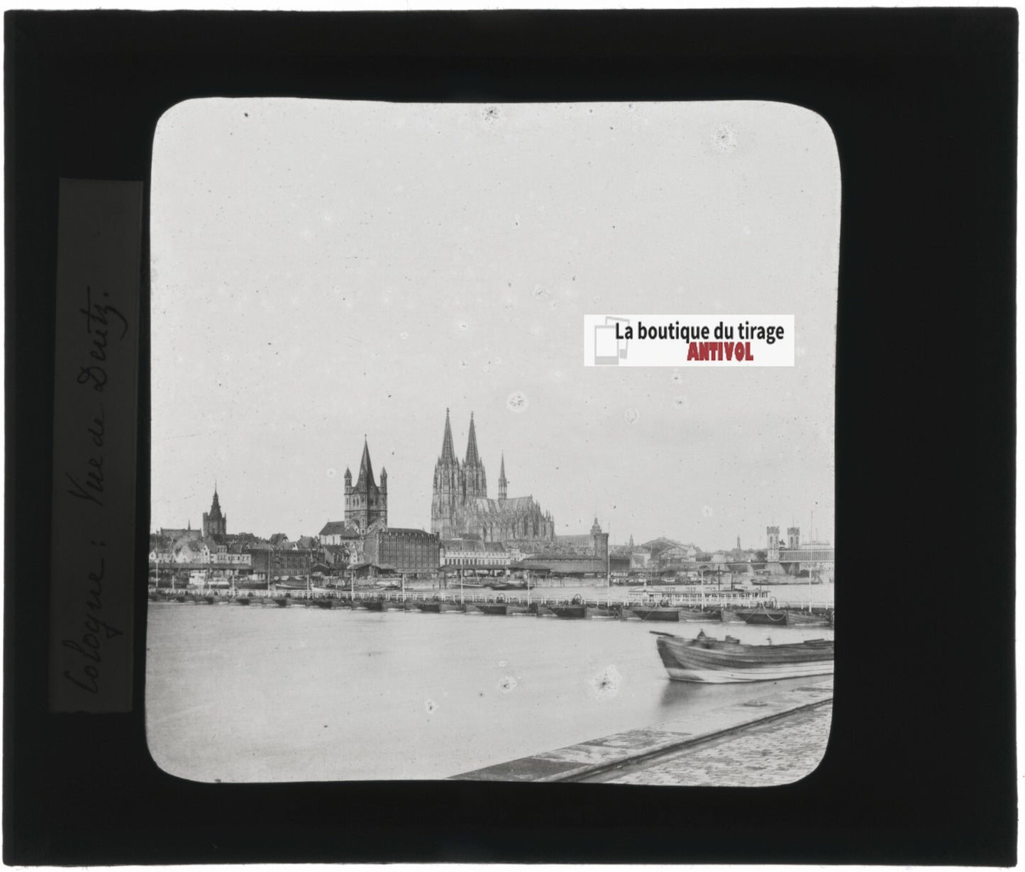 Cologne, Allemagne, photo ancienne plaque verre, positif 8,5x10 cm