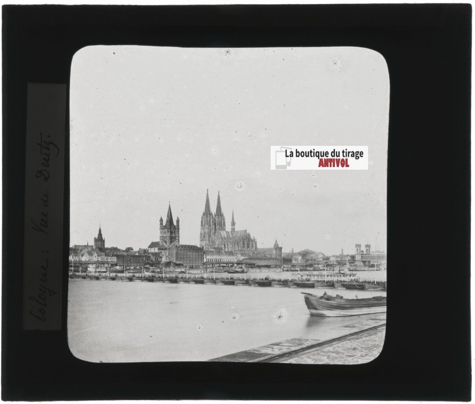 Cologne, Allemagne, photo ancienne plaque verre, positif 8,5x10 cm