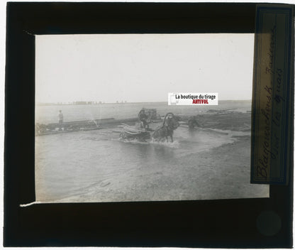 Blagovechtchensk, Russie, photo plaque verre, noir & blanc, positif 8,5x10 cm