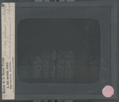 Photo groupe, Grand Séminaire, photo ancienne plaque de verre, positif 8,5x10 cm