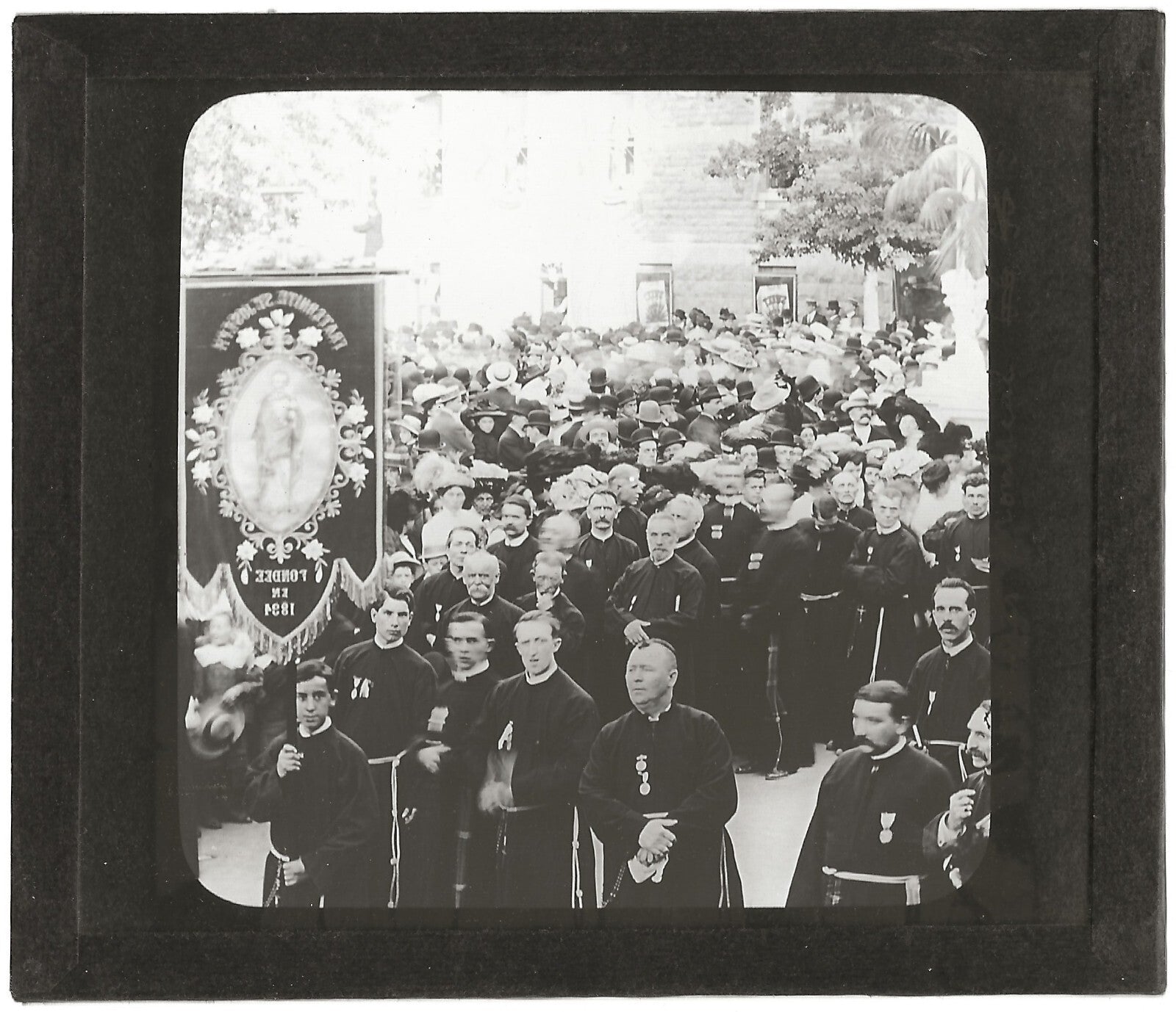 Saint-François, Montréal, photo ancienne, plaque de verre, positif 8,5x10 cm