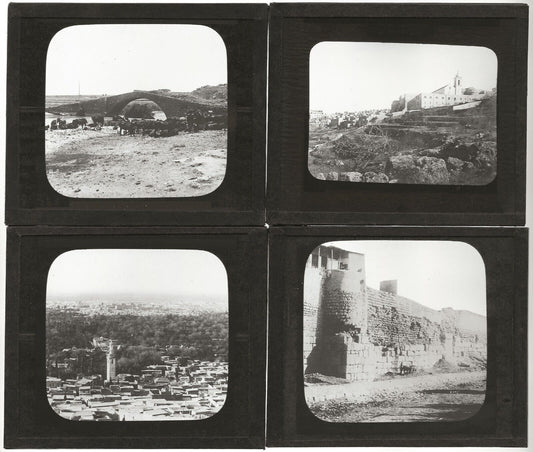 Syrie Cisjordanie Israël, photos plaques de verre, lot 10 positifs 8,5x10 cm