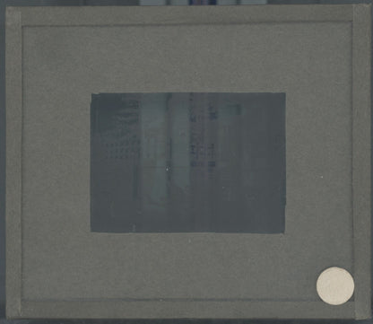 Yokohama, Japon, temple, photo plaque verre, noir & blanc, positif 8,5x10 cm