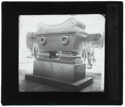 Tombeau de Napoléon Invalides, Paris, photo plaque verre, positif 8,5x10 cm