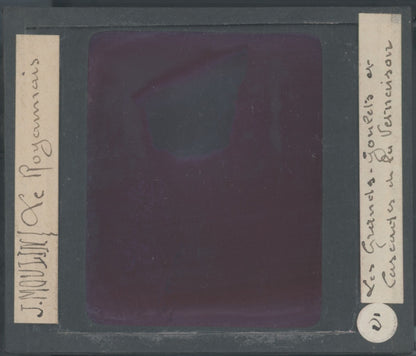 Cascades Vernaison, photo J. Moulin, plaque verre, couleur, positif 8,5x10 cm