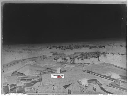 Citadelle de Perpignan, Plaque verre photo, négatif noir & blanc 9x12 cm