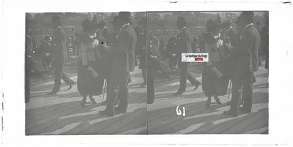 Hippodrome de Longchamp, Paris, plaque verre stéréoscopique, positif 8,5x17 cm