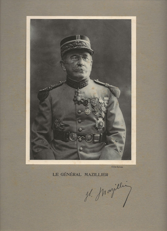 Photo ancienne, portrait militaire général Mazillier, cliché Sartony, France