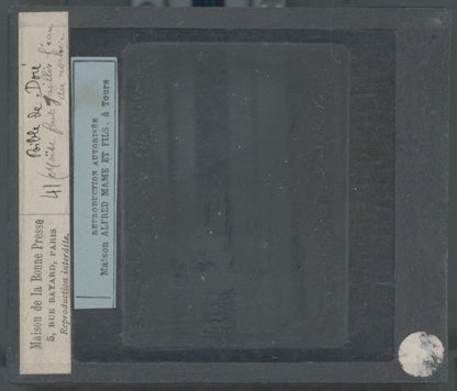 Histoire, Bible Doré, dessin, plaque de verre, noir & blanc, positif 8,5x10 cm