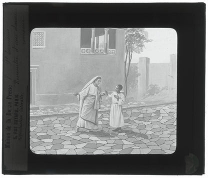 Tarcisius de Rome, Italie, dessin, photo plaque de verre, positif 8,5x10 cm