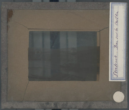 Bateau, Sretensk, Russie, photo plaque verre, noir & blanc, positif 8,5x10 cm