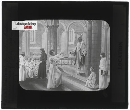 Saint-Martin, photo ancienne plaque verre, noir et blanc, positif 8,5x10 cm