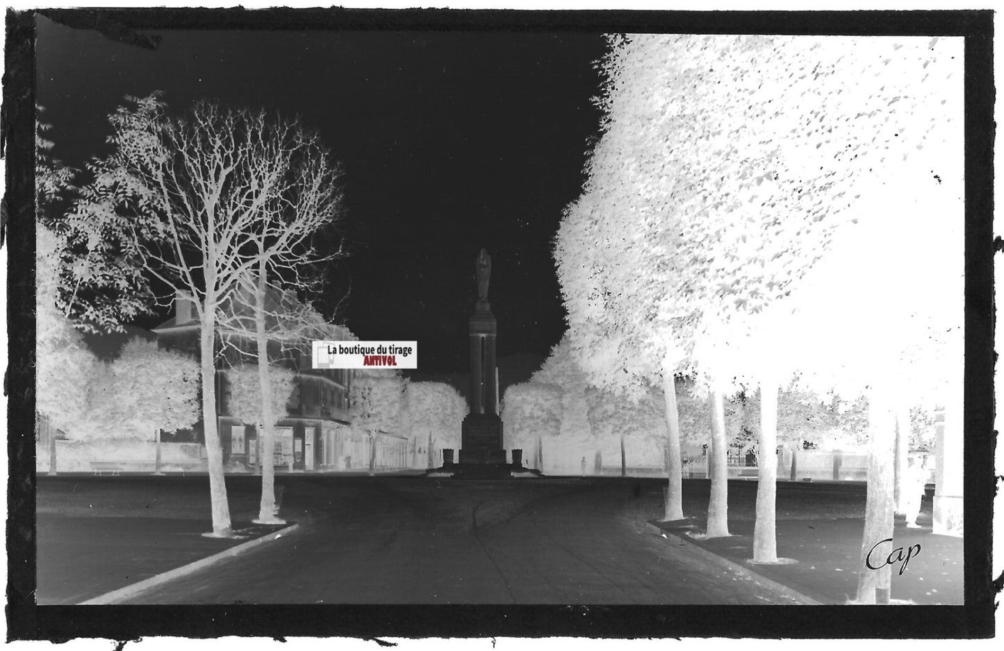 Plaque verre photo négatif noir & blanc 09x14 cm, Gérardmer, Vosges, France