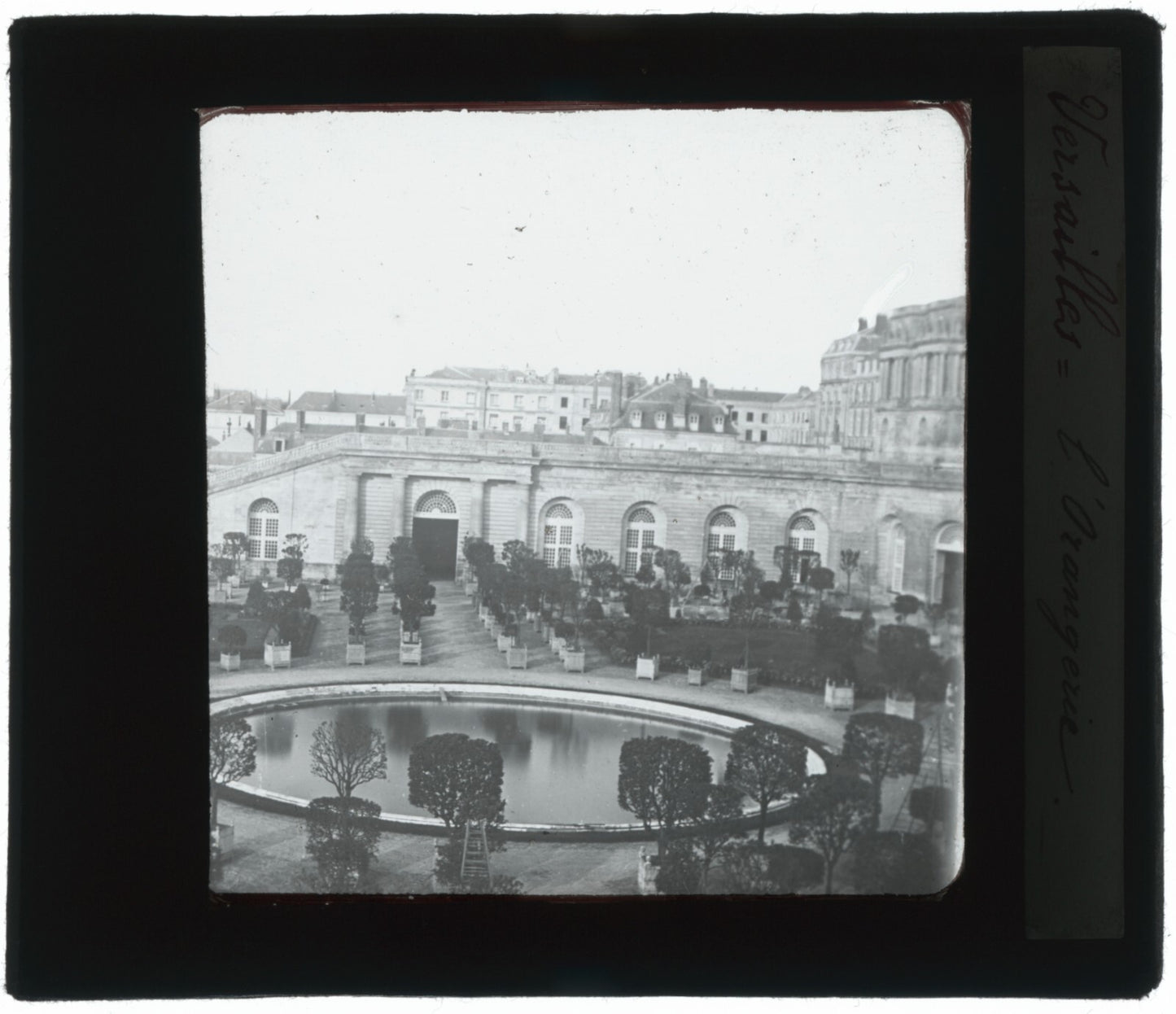 L'Orangerie, Château de Versailles, photo plaque verre, positif 8,5x10 cm