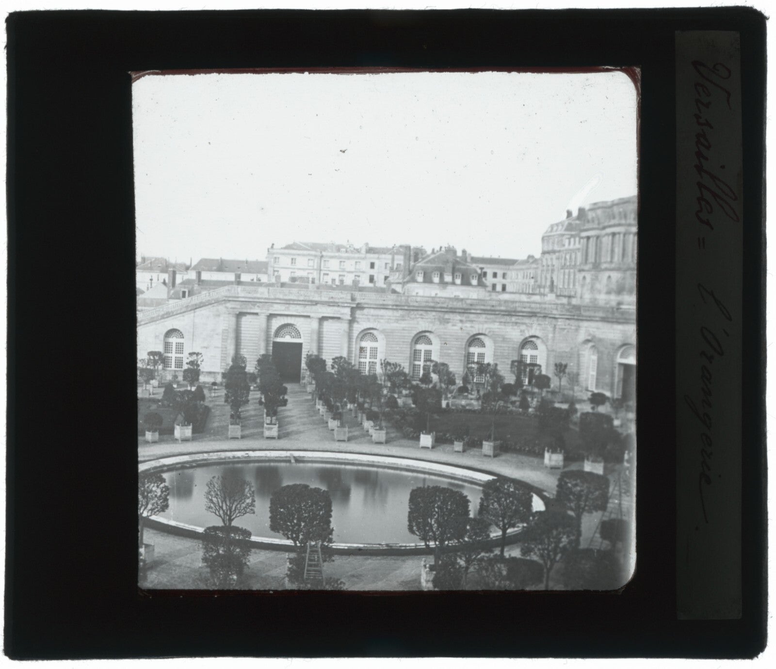 L'Orangerie, Château de Versailles, photo plaque verre, positif 8,5x10 cm