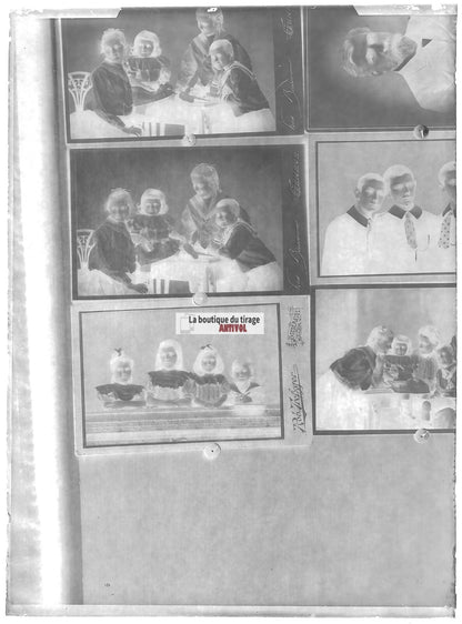 Plaque verre photo ancienne négatif noir et blanc 13x18 cm Boissonnas Trefzger