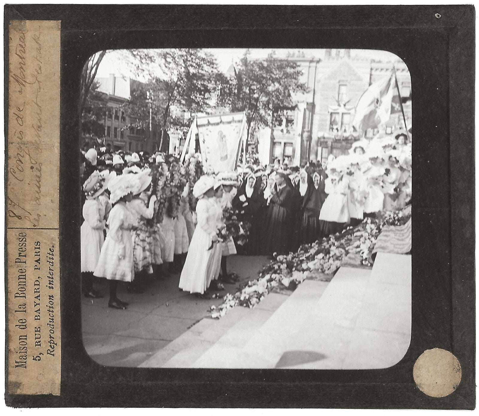 Canada, Congrès Montréal, photo ancienne plaque de verre, positif 8,5x10 cm