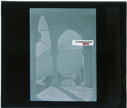 La Meije, Oisans, montagne, plaque verre, couleur, positif 8,5x10 cm