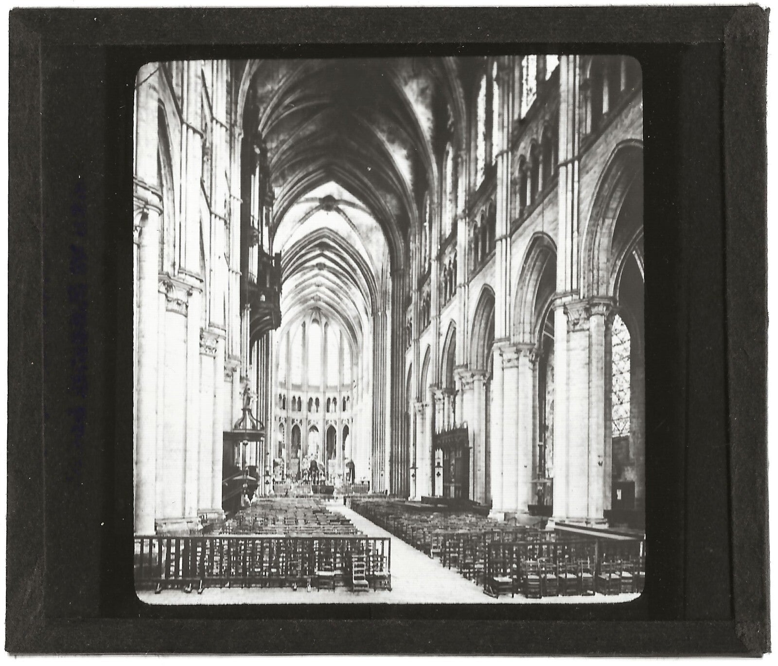 Cathédrale de Chartres, France, photo ancienne plaque verre, positif 8,5x10 cm