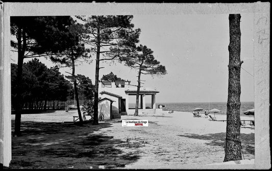 Sainte-Maxime, Beauvallon, Plaque verre photo, négatif noir & blanc 9x14 cm