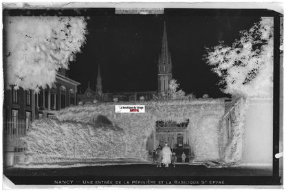 Nancy, Saint-Epvre, Plaque verre photo, négatif noir & blanc 10x15 cm France