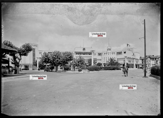 Photo verre négatif noir et blanc 13x18 cm Saint Jean De Luz Pyrénées-Atlantique