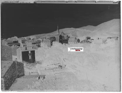 Banyuls-sur-Mer, Plaque verre photo ancienne, négatif noir & blanc 9x12 cm