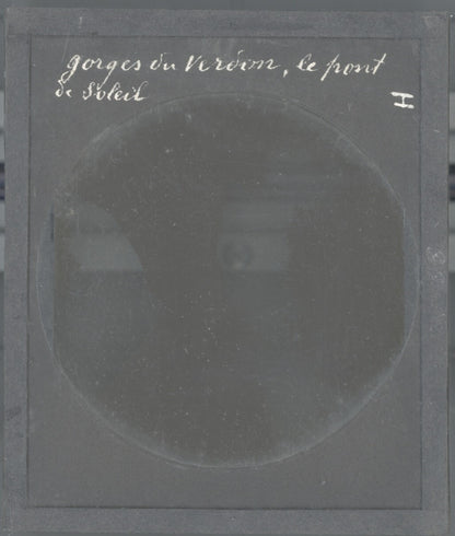Gorges du Verdon, Rougon, photo ancienne, plaque de verre, positif 8,5x10 cm