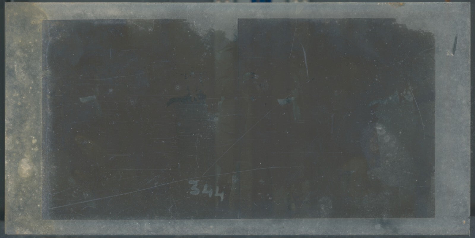 Jour de course, Longchamp, Paris, plaque verre stéréoscopique, positif 8,5x17 cm