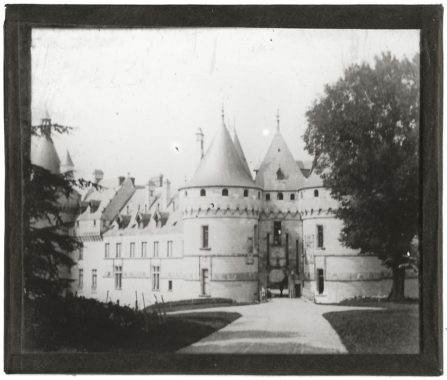 Château de Chaumont-sur-Loire, photo plaque de verre, positif 8,5x10 cm
