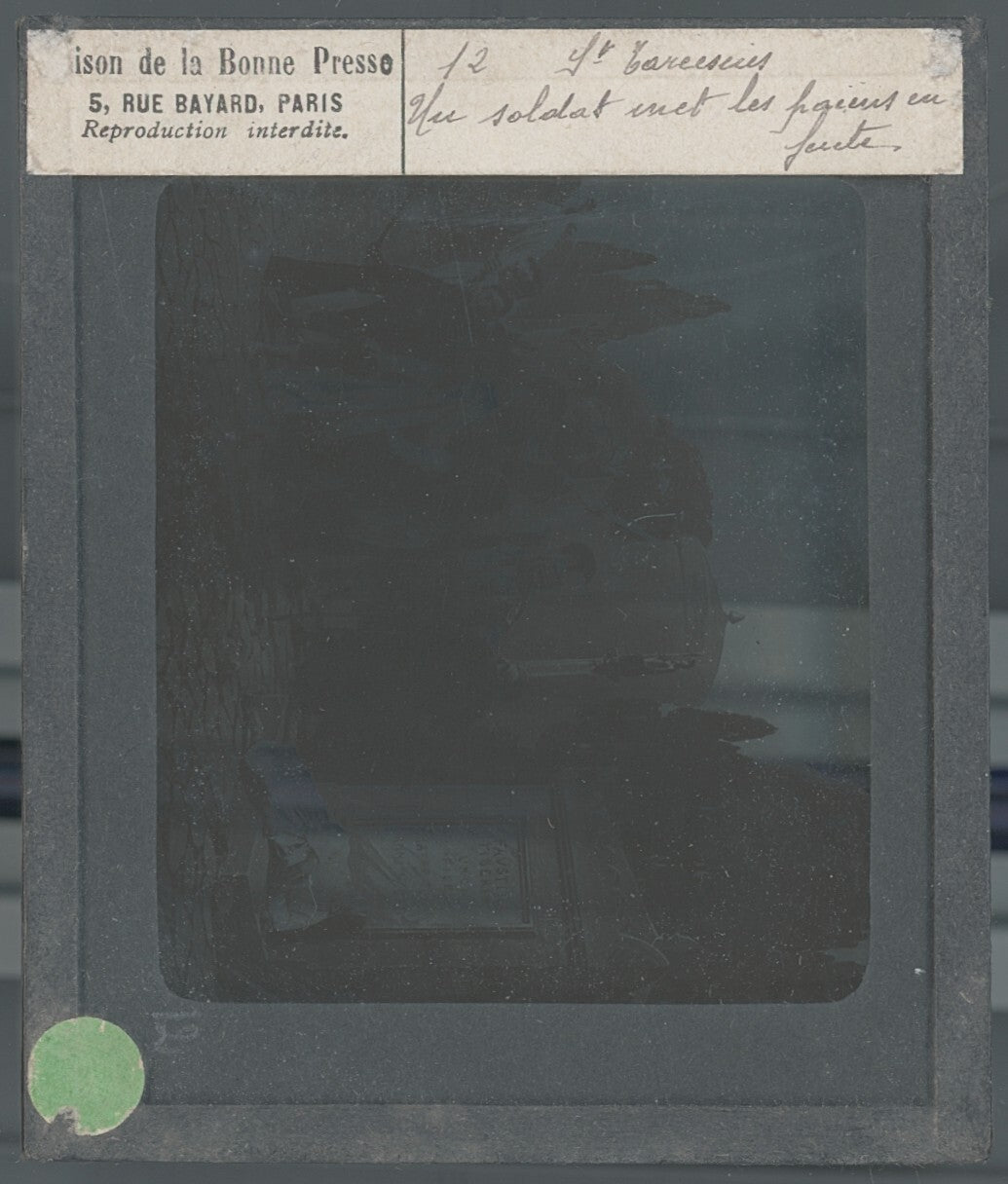 Tarcisius de Rome, Italie, dessin, photo plaque de verre, positif 8,5x10 cm